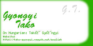 gyongyi tako business card